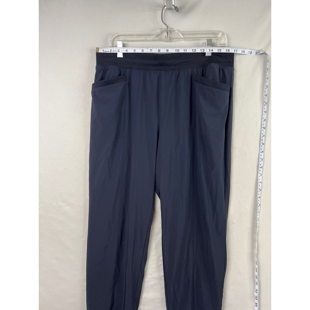 T by Talbots Jogger Pants Women LP Blue Excellent Lined Stretch Activewear - Picture 3 of 9